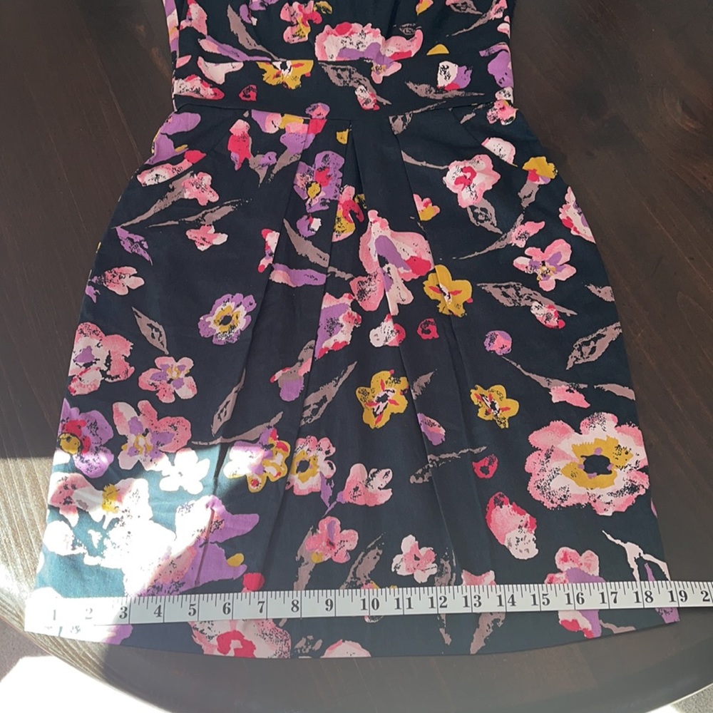 Max and Cleo Black Flowered Sleeveless Dress Sz 2 - Picture 11 of 14